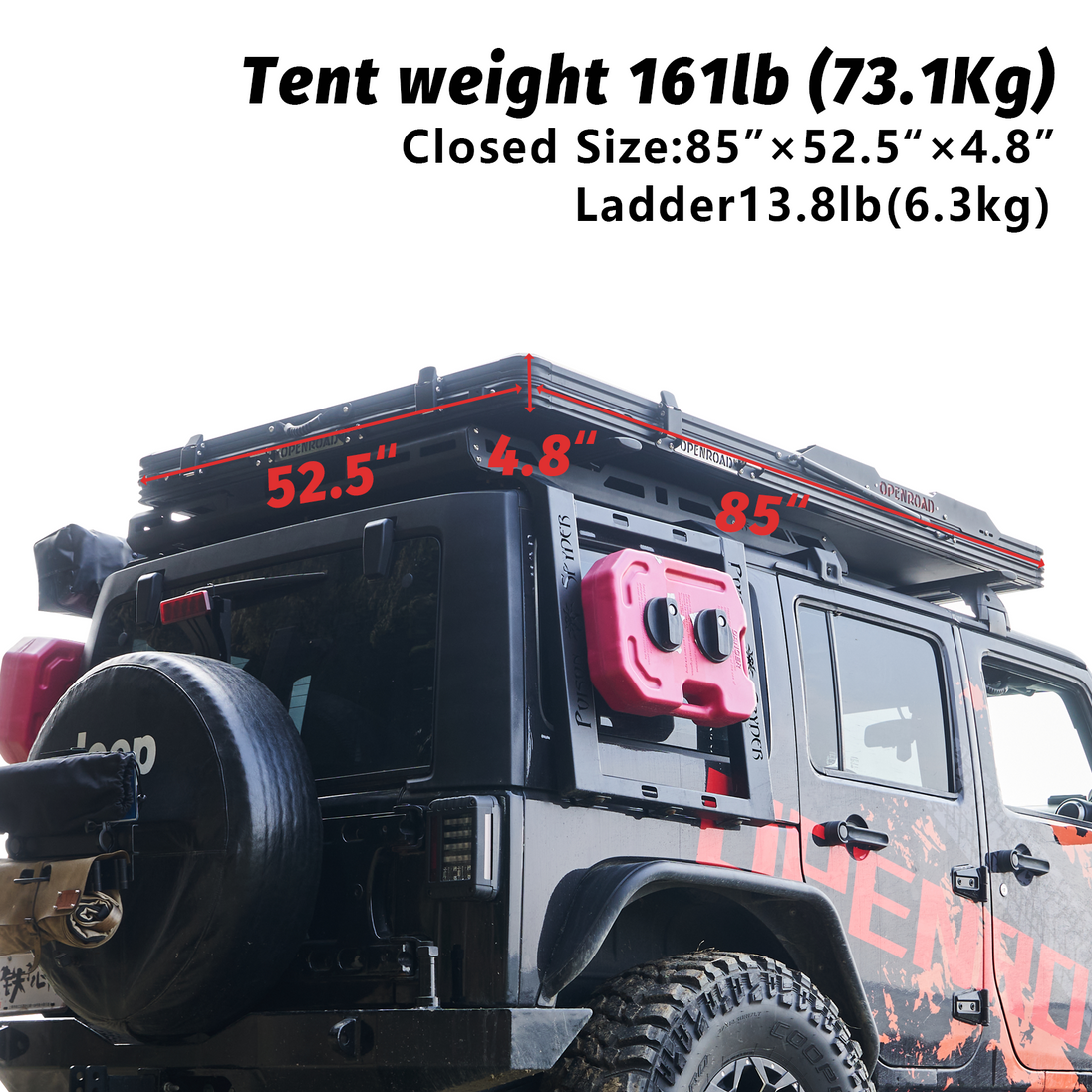 OPENROAD Aluminum Hard Shell Best Roof Top Tent-PeakRoof LT Series openroad4wd.com