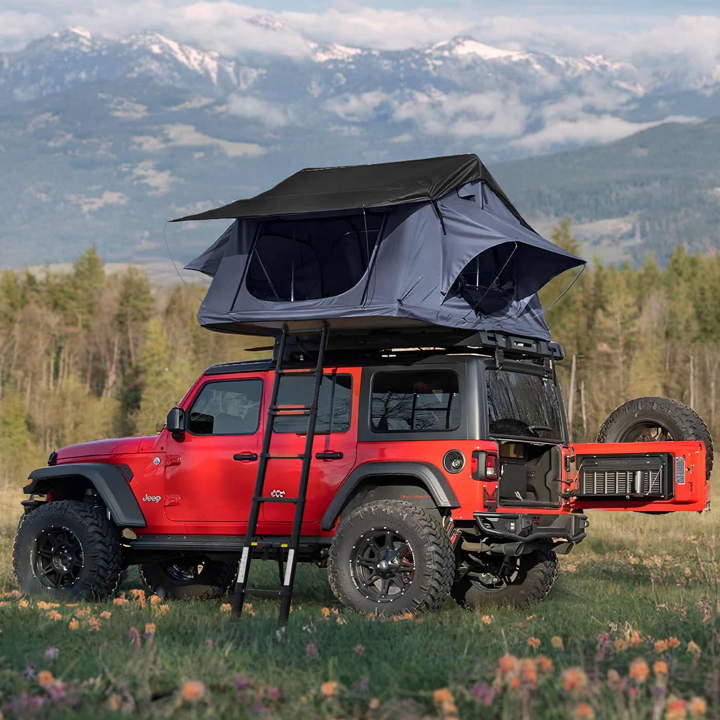 rooftop tent uk Soft Shell Roof Top Tent UK/EU|Quick Setup RTT for Car Camping-OPENROAD